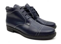 CIUCALETI Ghete barbati casual din piele naturala imblanite Bleumarin BOND1BL, marimea 42