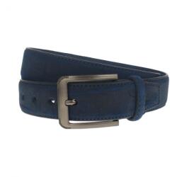 CK LEATHER Curea barbati, casual-eleganta, din piele ecologica, latime 3.5 cm, albastru - CK189BLUE