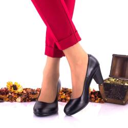 Ciucaleti LUX Pantofi dama negri, casual din piele naturala NABVS1, marimea 39