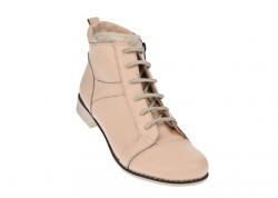 Rovi Design Ghete dama casual din piele naturala, imblanite - Made in Romania G21BEJBOX, marimea 40