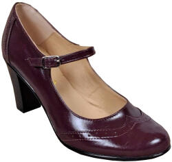 CIUCALETI Marimea 38 Pantofi dama visinii, eleganti, din piele naturala TOC 7cm - P104VIS7, marimea 38