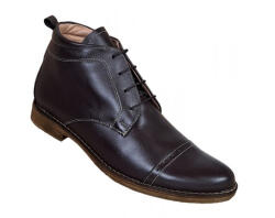 CIUCALETI Ghete barbati casual, din piele naturala, imblanite, maro, BOND1MBOX, marimea 42