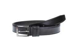 CK LEATHER Curea neagra barbati eleganta din piele naturala 3 cm - DR3NCN