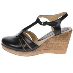 CIUCALETI Sandale dama casual din piele naturala S9 Negru, marimea 36