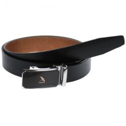 CK LEATHER Curea din piele pentru barbati, catarama metalica fara ac, latime 3.5 cm, lungime reglabila, negru - LS250NSBR - ciucaleti
