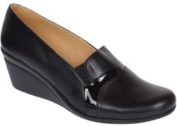 MV Ciucaleti Pantofi dama piele naturala cu platforme de 5 cm P14 Negru Box, marimea 38