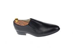 NIC-MAR Pantofi barbati cu elastic, eleganti din piele naturala neagra - NIC5EL, marimea 42
