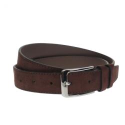 NANO BELTS Curea barbati, casual-eleganta, din piele ecologica, latime 3.5 cm, maro inchis - NB012