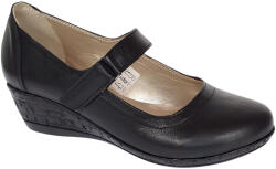 CIUCALETI Pantofi dama casual negri din piele naturala cu bareta P38NTPN, marimea 39