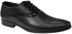 Ciucaleti Pantofi barbati eleganti, din piele naturala, cu suvite lac - STEFINBOX, marimea 39