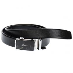 Lucianis Style Curea din piele pentru barbati, catarama metalica fara ac, latime 3.5 cm, lungime reglabila, negru - LS200NSS - ciucaleti