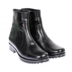 NIC-MAR Ghete dama casual din piele naturala cu fermoar negre imblanite B5N, marimea 41