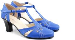 Rovi Design Sandale dama din piele naturala cu toc de 7cm - S48BLEU, marimea 36