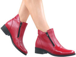 Ciucaleti LUX Ghete dama casual din piele naturala Nataly Rosu T 316 BZ-ROSU , marimea 38