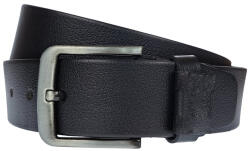 CK LEATHER Curea casual barbati pentru jeans, catarama metalica, latime 4.5 cm, negru, piele naturala - CK215N