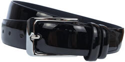 NANO BELTS Curea barbati eleganta pentru costum, latime 3.5cm, Negru LAC, piele ecologica - CK110NLAC