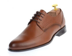 Ellion Oferta Pantofi barbati eleganti din piele naturala pe calapod lat, Maro SIR011M, marimea 40