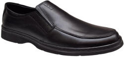 Ciucaleti LUX Pantofi barbati casual din piele naturala pe calapod lat Negru GKR1XN, marimea 40