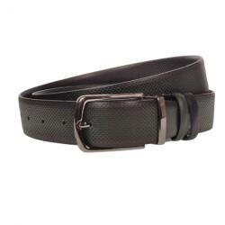 CK LEATHER Curea barbati eleganta, din piele eco latime 3.5 cm, Gri inchis - CK202GRI