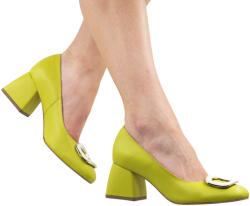 Galarieli Pantofi dama office din piele naturala Angely Verde fistic B15VFO, marimea 34