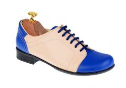 CIUCALETI Pantofi dama, casual, din piele naturala (albastru cu bej) BOB, P53ALBEJ, marimea 39