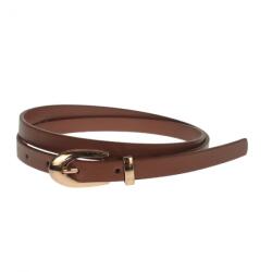 CK LEATHER Curea dama, casual-eleganta, din piele ecologica, latime 1.3 cm, maro - CKD020