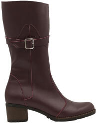 Ciucaleti LUX Cizme dama imblanite din piele naturala cu fermoar Tanya Bordeaux T215VISP, marimea 37