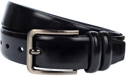 NANO BELTS Curea barbati, eleganta pentru costum, latime 3.8cm, negru, piele eco - CK97N