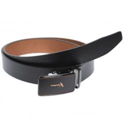 Lucianis Style Curea din piele pentru barbati, catarama metalica fara ac, latime 3.5 cm, lungime reglabila, negru - LS259NNBR - ciucaleti