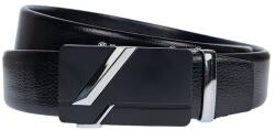 CK LEATHER Curea eleganta barbati pentru costum, catarama metalica fara ac, latime 3.5 cm, lungime reglabila, negru - CK211N - ciucaleti