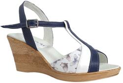 MV Ciucaleti Sandale dama din piele naturala, cu platforme de 7 cm, Albastru, MVS71BLMCOL, marimea 40