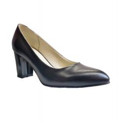 Ninna Art Shoes Pantofi eleganti dama, bleumarin, din piele naturala box, toc 6 cm - NA87BLM2, marimea 35