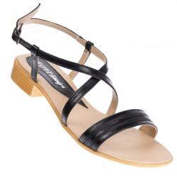 CIUCALETI Sandale dama casual din piele naturala culoare Negru Box S8N2, marimea 36