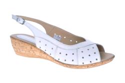 Rovi Design Sandale dama din piele naturala, cu platforma - SMALTAALB, marimea 38