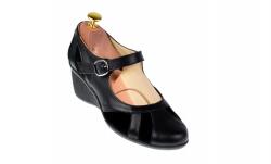 CIUCALETI Marimea 40 Pantofi dama negri din piele naturala, tip Mary Jane P13NN, marimea 40