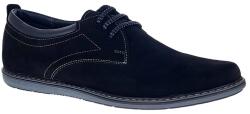 Lucianis Style Pantofi barbati casual din piele naturala antilopa - Model Negru 338 VELN, marimea 42