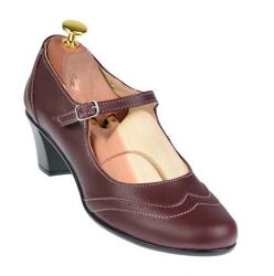CIUCALETI Marimea 36 Pantofi dama eleganti din piele naturala grena - P104GRN, marimea 36