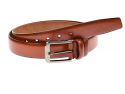 KALEWENSEN Curea barbati eleganta, din piele naturala, maro coniac 3.5 cm - DR1170CON