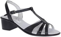 MV Ciucaleti Sandale dama din piele naturala cu toc de 5cm, Negru, S8NLAC, marimea 38