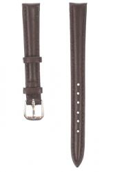 Nagata Curea de ceas din piele mata, 12 mm x 10 cm, maro inchis - ciucaleti