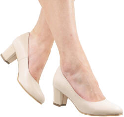 Ciucaleti LUX Pantofi dama din piele naturala, Nud toc 7cm Hellen - NAA32NUD, marimea 39