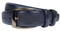 NANO BELTS Curea barbati, eleganta pentru costum, latime 3.5cm, BLEUMARIN, piele eco - CK108BL