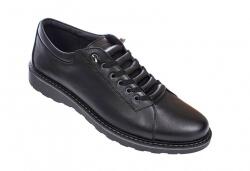 Ciucaleti LUX Pantofi barbati casual sport negri din piele naturala Marko ASEN, marimea 42