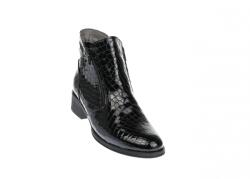 Ciucaleti LUX Botine dama negre din piele naturala croco lac NA316N, marimea 36