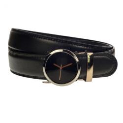 CK LEATHER Curea barbati, casual-eleganta, din piele ecologica, latime 3.5 cm, negru - CK148N