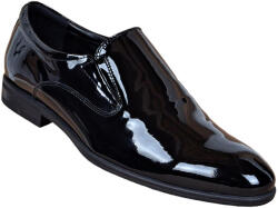Ciucaleti LUX Pantofi barbati, eleganti, din piele naturala, fara siret, Negru LAC SIR073NEL, marimea 42