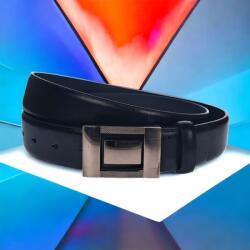 CK LEATHER Curea barbati, casual-eleganta, din piele ecologica, latime 3.5 cm, negru - CK154N