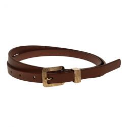 CK LEATHER Curea dama, casual-eleganta, din piele ecologica, latime 1.3 cm, maro - CKD019