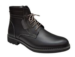 Ciucaleti LUX Ghete casual barbati din piele naturala imblanite Tomy Negru GKR26N, marimea 40