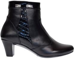 MV Ciucaleti Ghete dama din piele naturala cu fermoar, imblanite, Negru, MV62N, marimea 40